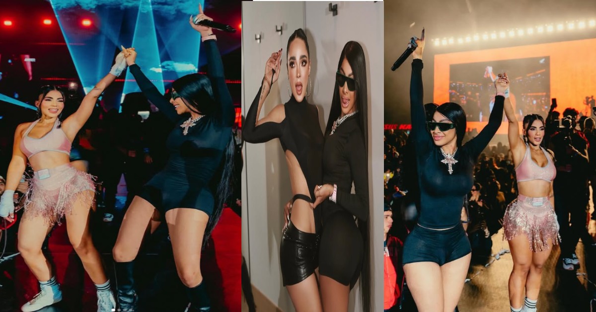 Yailin R0Mp3 junto a Karina Garica y Manelyk en colombia